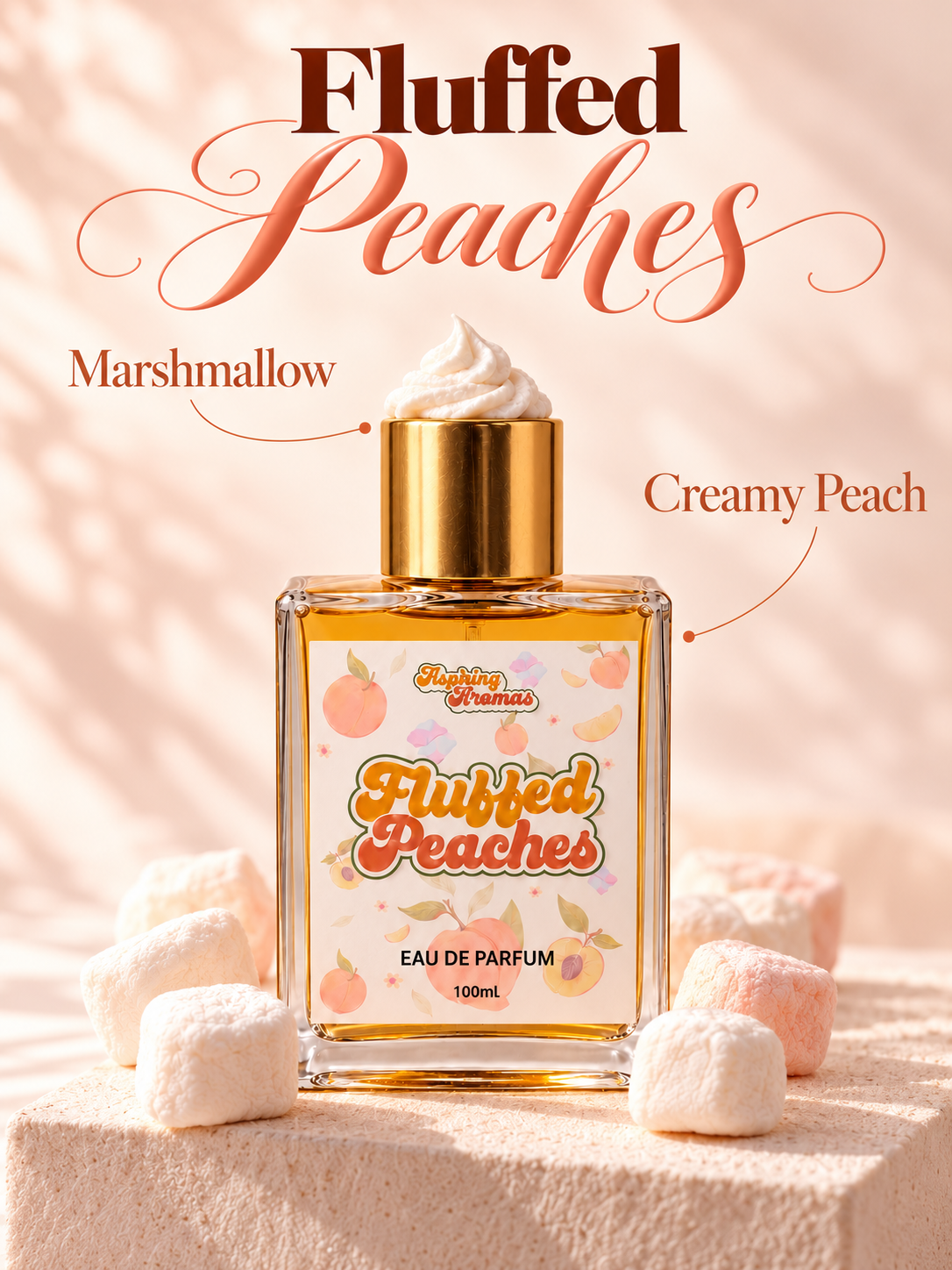 Fluffed Peaches Eau de Parfum 🍑 Please read ❗️ Orders are processed and shipped within our 7–15 business day fulfillment window, excluding weekends and holidays. Your order may ship at any time during that period.