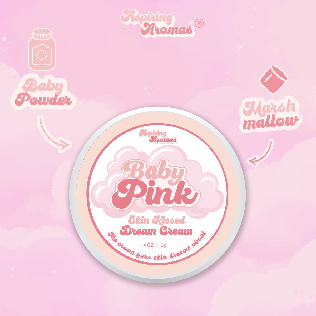 Dream Cream 🎀 Baby Pink (4oz) ~ Coming Soon