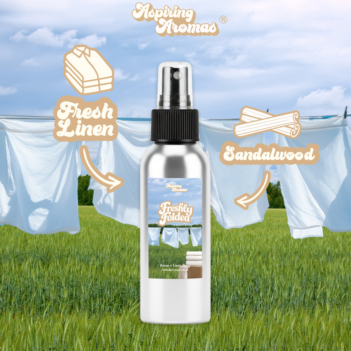 Pre-Orders Room & Linen Spray Freshly Folded (Preorders will begin processing and shipping between July 13th and July 30th, with all orders expected to be shipped by July 30th or sooner.
