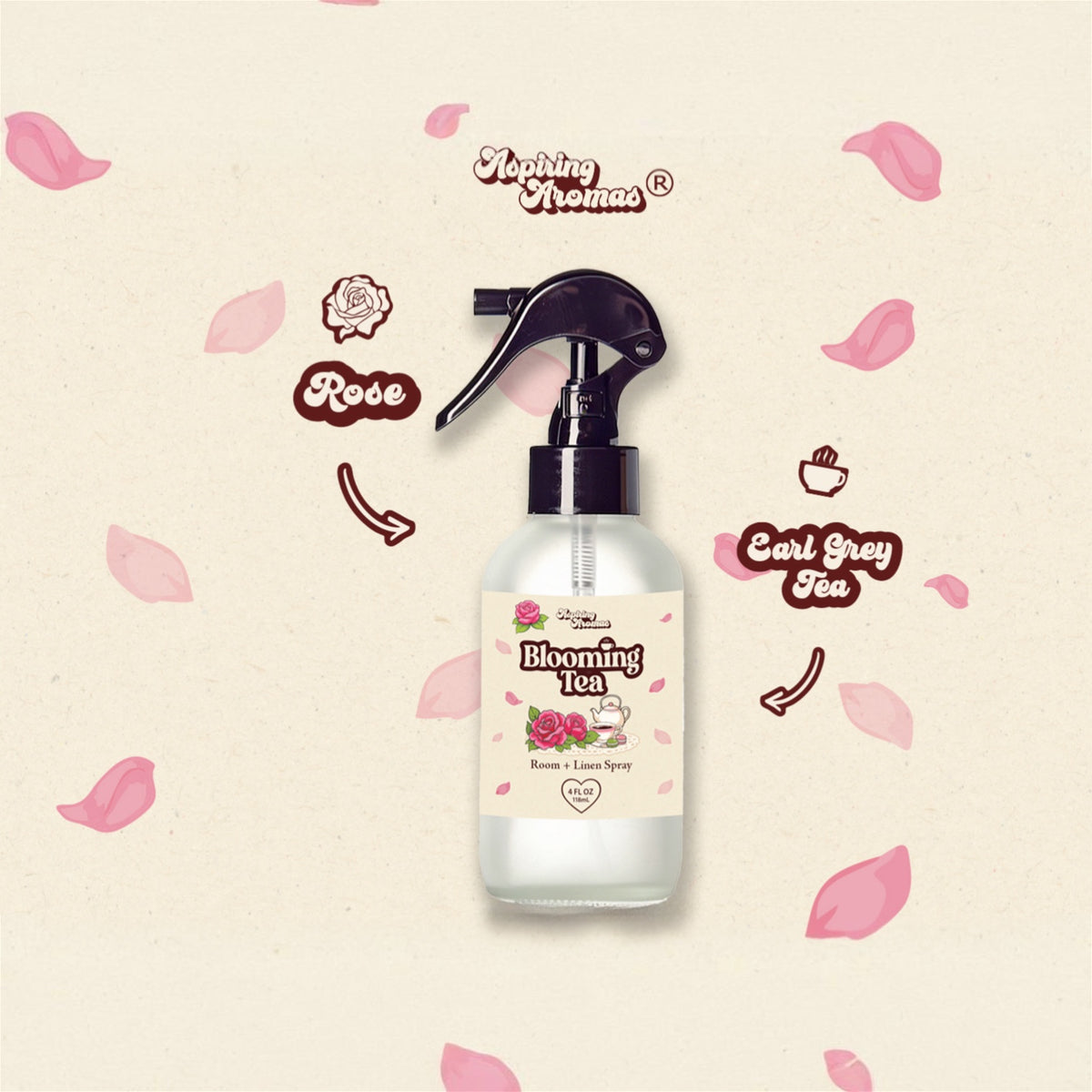 Pre-Order: Room & Linen Spray- Blooming Tea (Preorders will begin processing and shipping between August 17th and August 31st. All preorder orders are expected to be shipped by August 31st or sooner if completed ahead of schedule.)