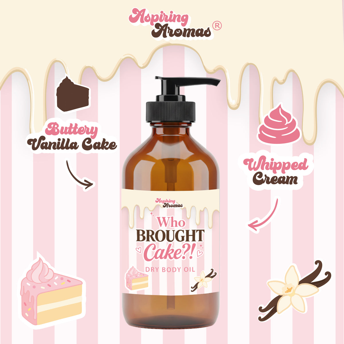 🧁 Who Brought Cake?! Dry Body Oil Coming Soon